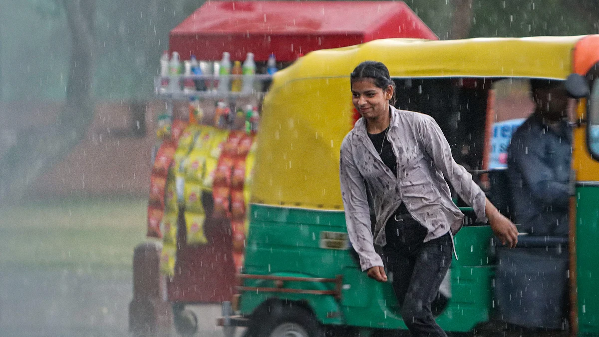 Respite from heat: Rain in Delhi on 13 April 2024 (Photo: PTI)