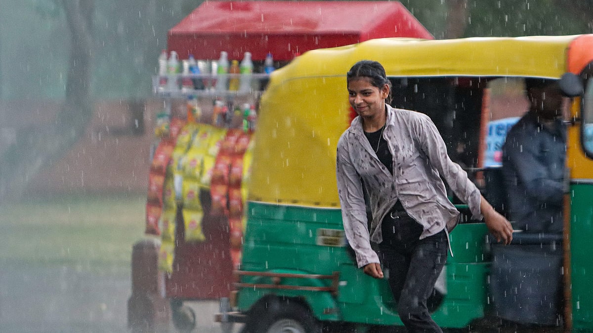 Respite from heat: Rain in Delhi on 13 April 2024 (Photo: PTI)