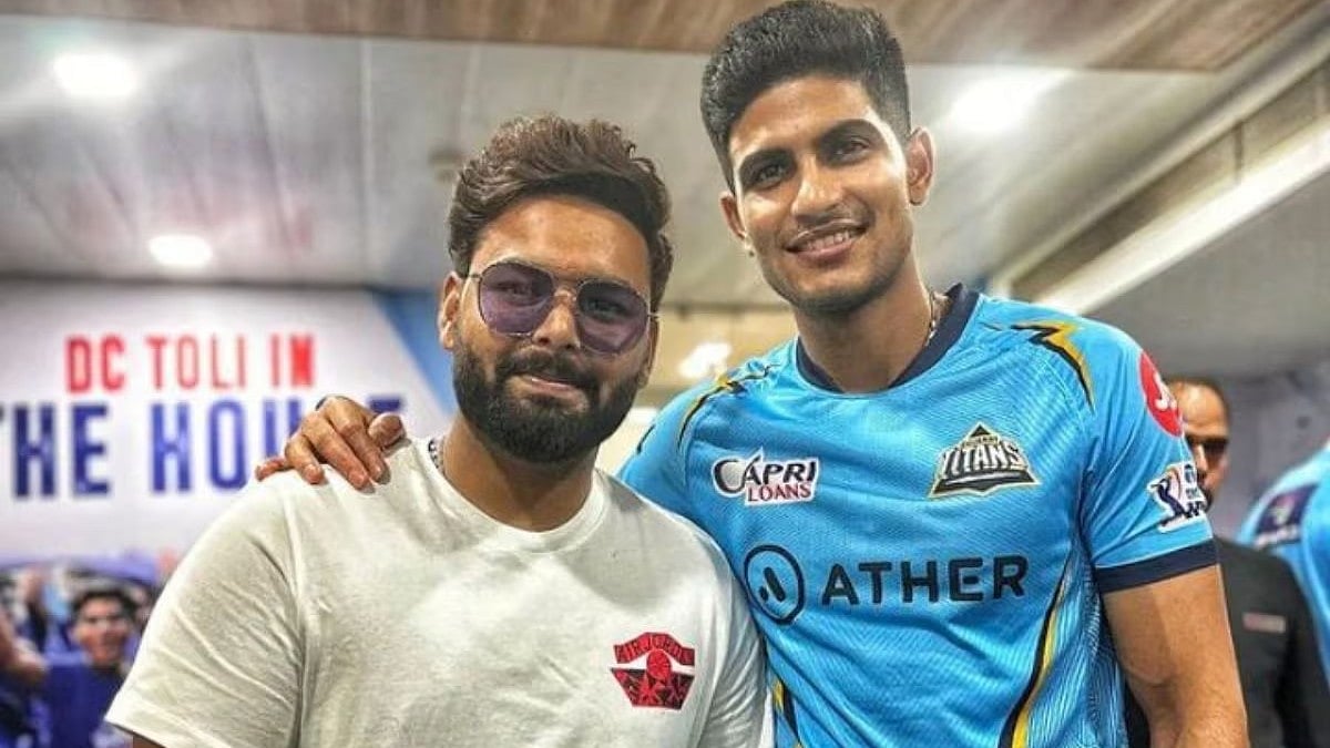 Shubman Gill and Rishabh Pant from IPL 2023 which the latter missed after his car accident. (photo courtesy: Delhi Capitals) 