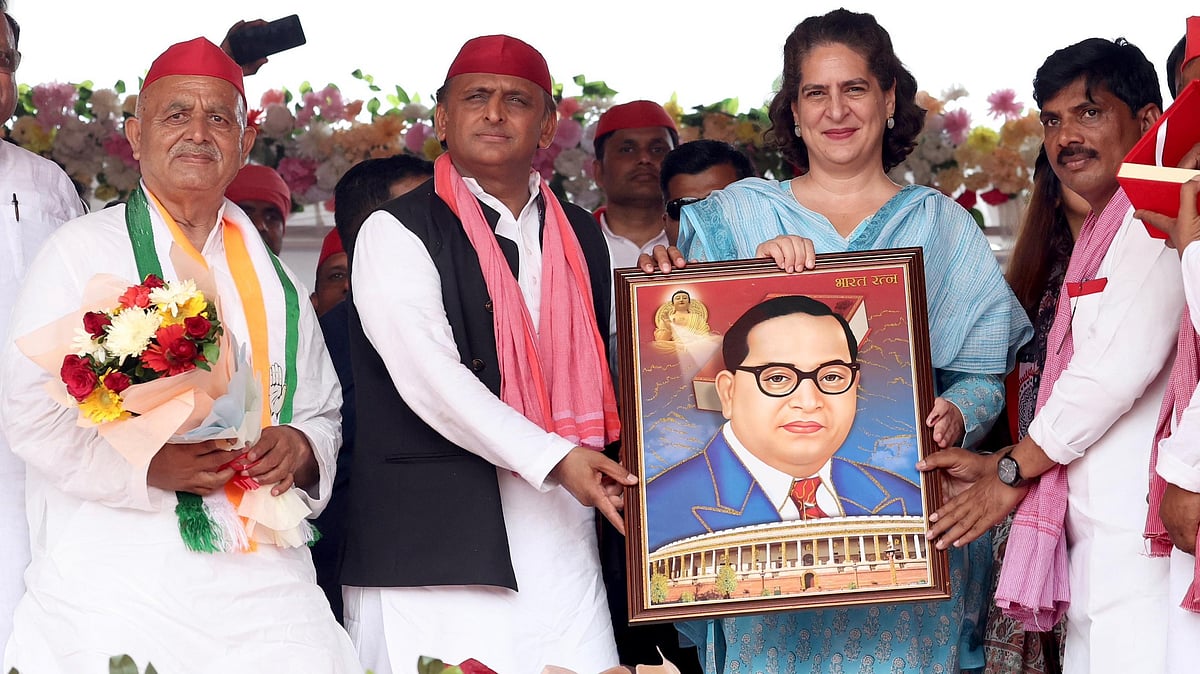 Priyanka Gandhi at a public meeting in UP's Gorakhpur, 25 May 2024 