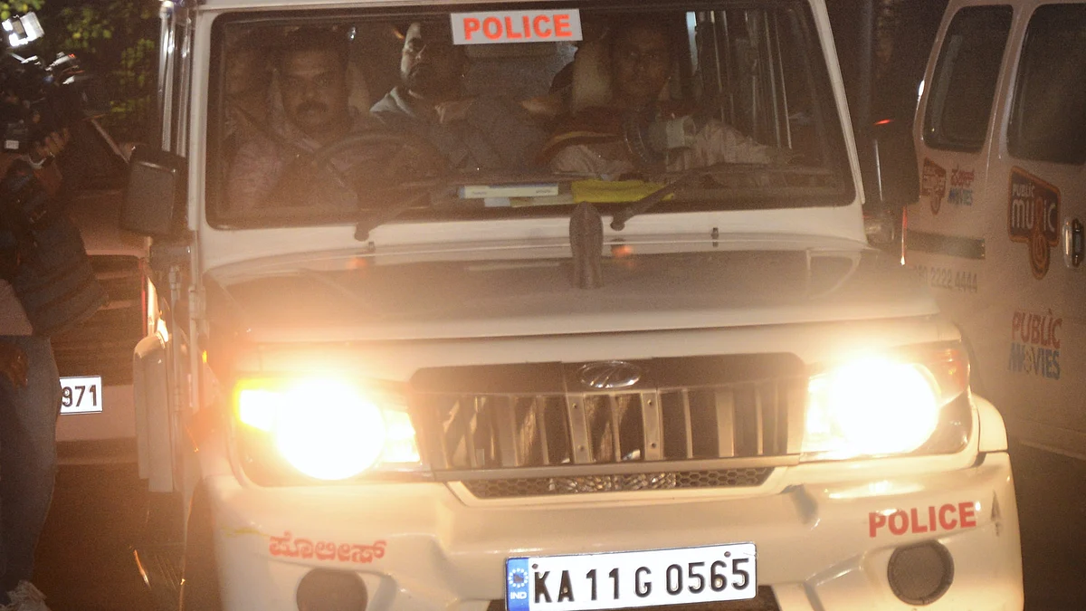 Prajwal Revanna in police custody in  Bengaluru on 31 May (photo: PTI)
