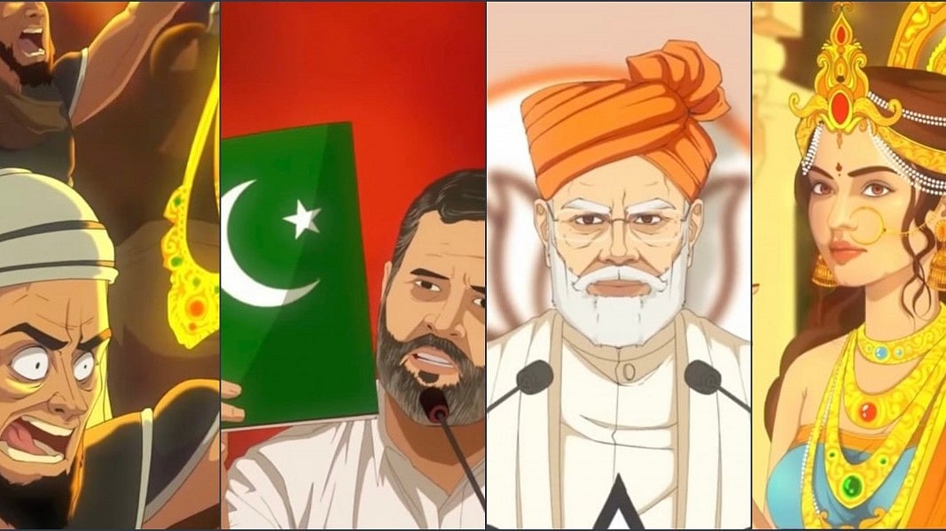 Collage of images from the BJP's official campaign video released on 30 April