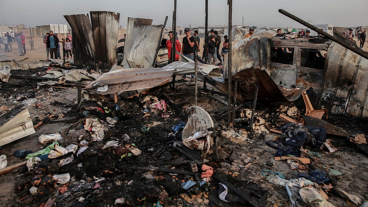 Israel's airstrike killed at least 45 Palestinians and injured many others (photo: PTI)