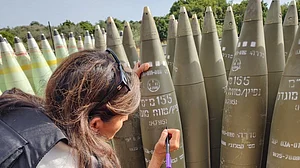"Finish Them," Nikki Haley writes on Israeli shell