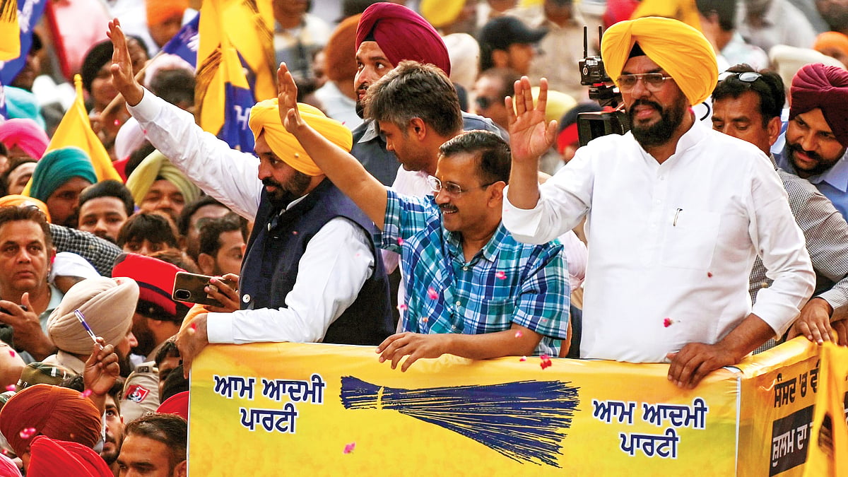 Aam Aadmi Party (AAP) roadshow in Amritsar on 16 May 2024 (photo: Getty Images)