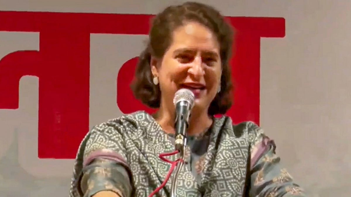 Priyanka Gandhi during her speech in Raebareli (video screengrab)
