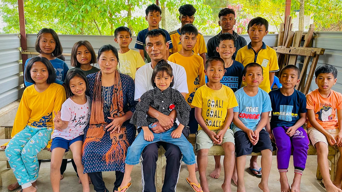 The orphanage fosters 17 children including Meitis, Kukis, Nagas and even Nepalis.