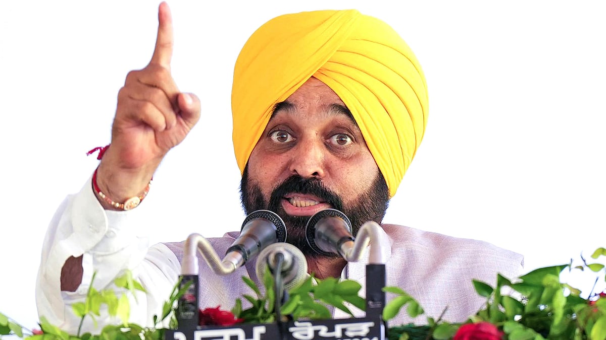 Punjab CM Bhagwant Mann thanked the "revolutionary people of Delhi who stood with the party in difficult times" (photo: PTI)