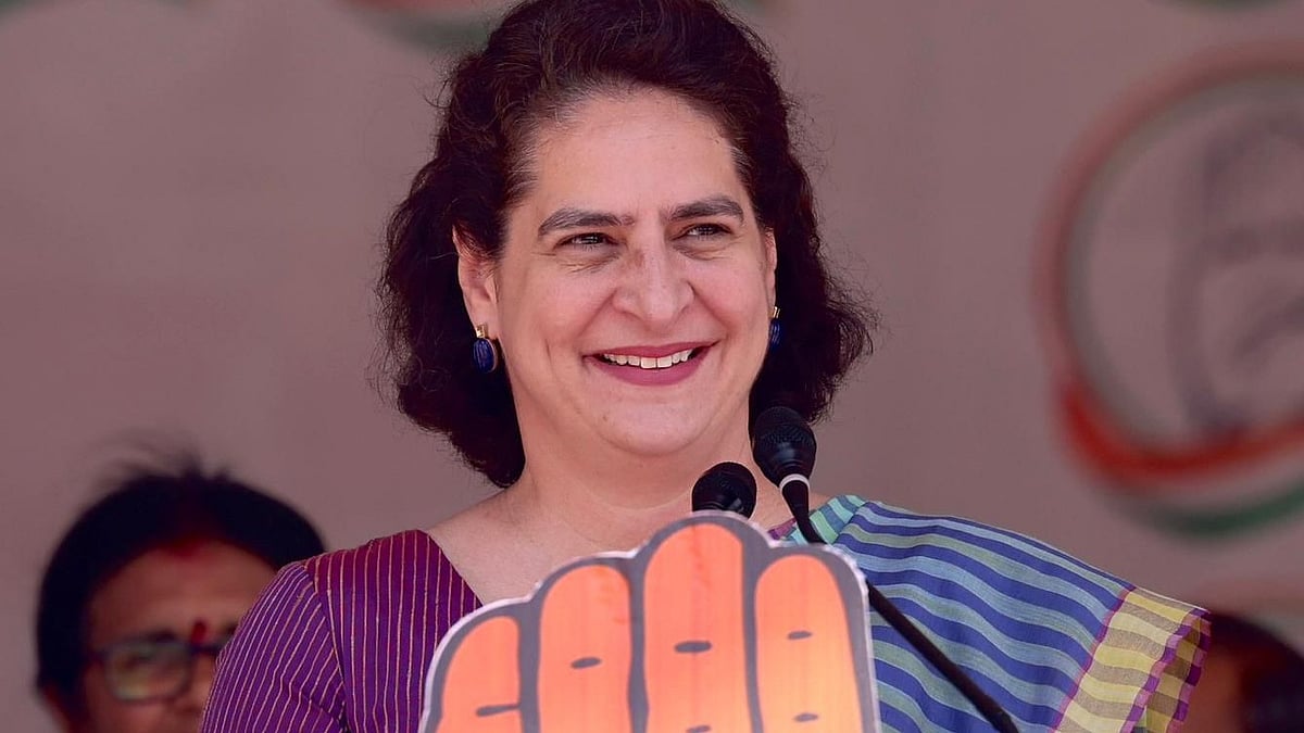 Congress leader Priyanka Gandhi Vadra in Chhattisgarh's Korba on 2 May (photo: @priyankagandhi/X)