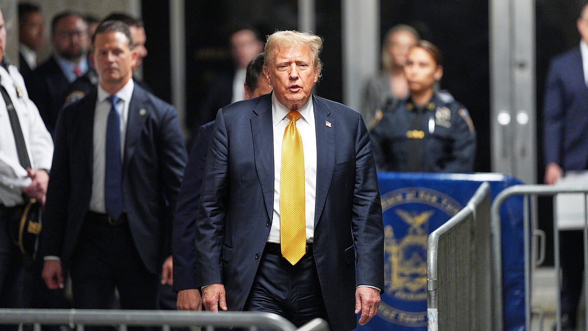 Donald Trump at Manhattan Criminal Court on 29 May (photo: PTI)