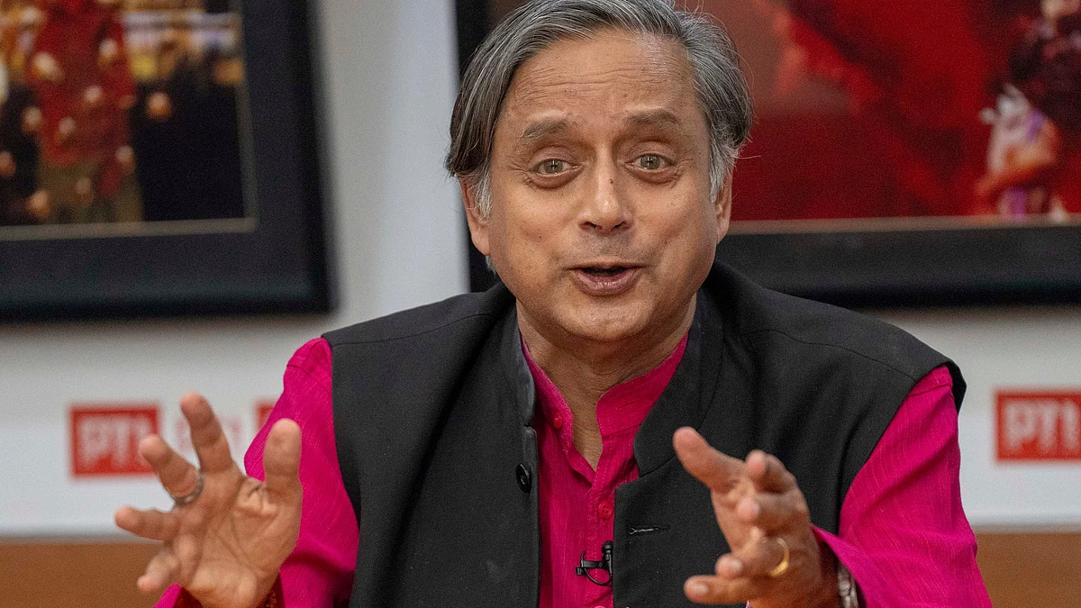 Congress leader Shashi Tharoor in New Delhi on 1 May (photo: PTI)