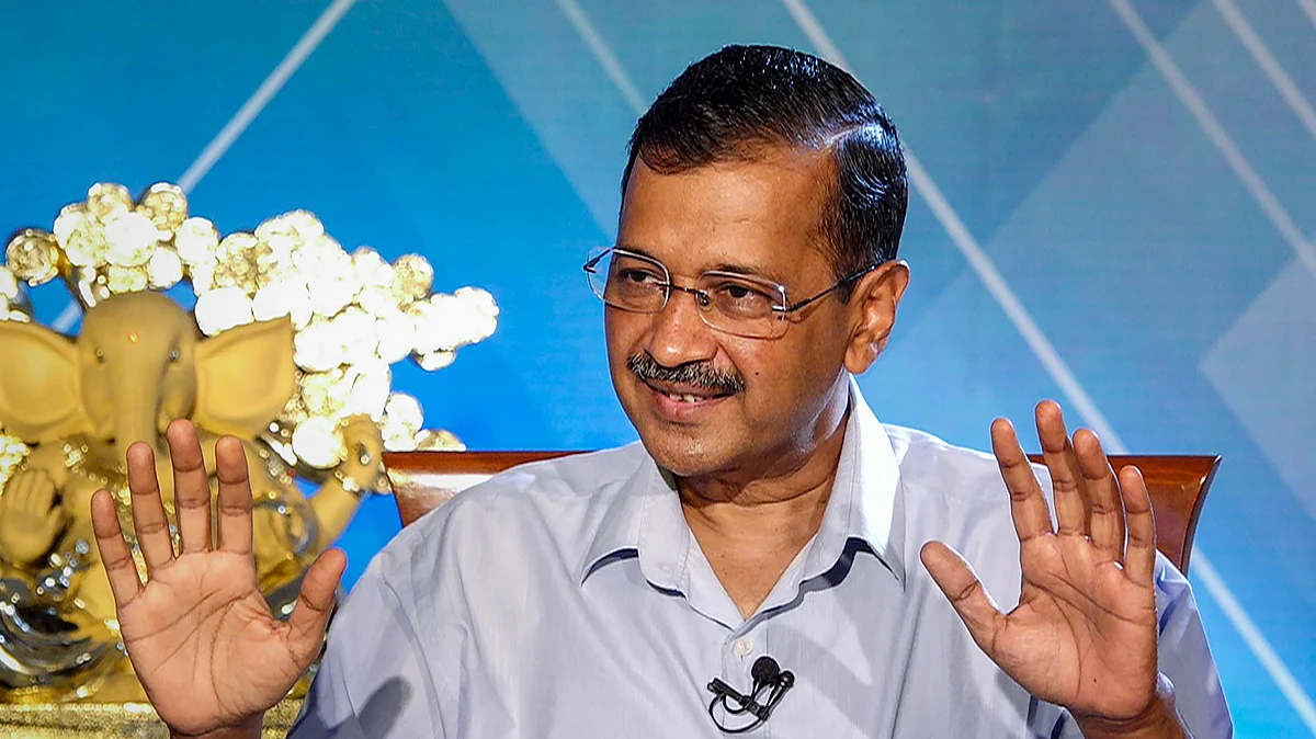 Arvind Kejriwal explains why he won't resign in an interview on 22 May 2024 (photo: PTI)