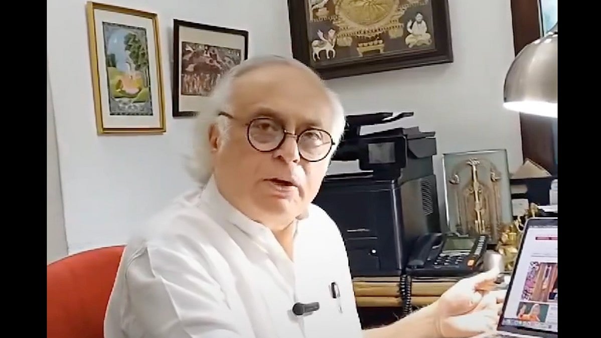 Congress leader Jairam Ramesh in a discussed the religious references in Uttar Pradesh chief minister Yogi Adityanath's campaign messaging in a video posted 17 May 2024 (screengrab from @INCIndia/X)