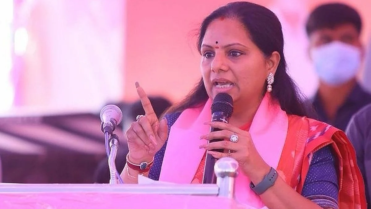 K. Kavitha's (shown) BRS is in trouble in more ways than one (photo: National Herald archives)