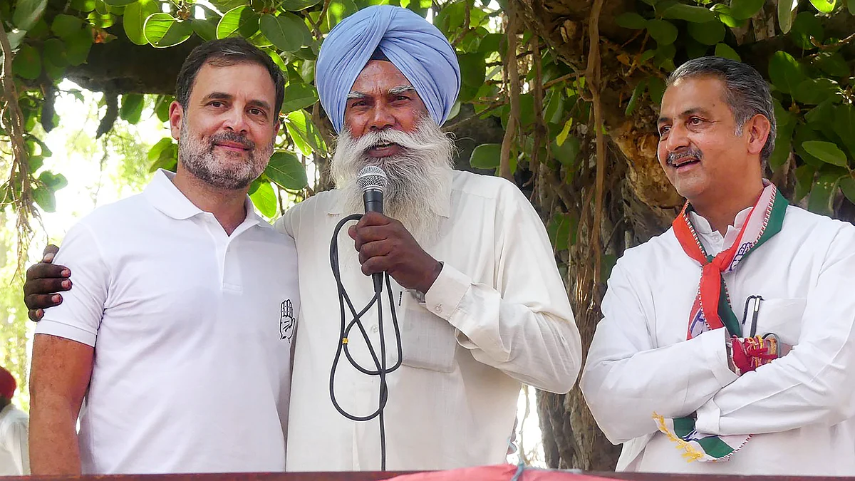 Rahul Gandhi during a public meeting in Jalandhar on 30 May (photo: PTI)