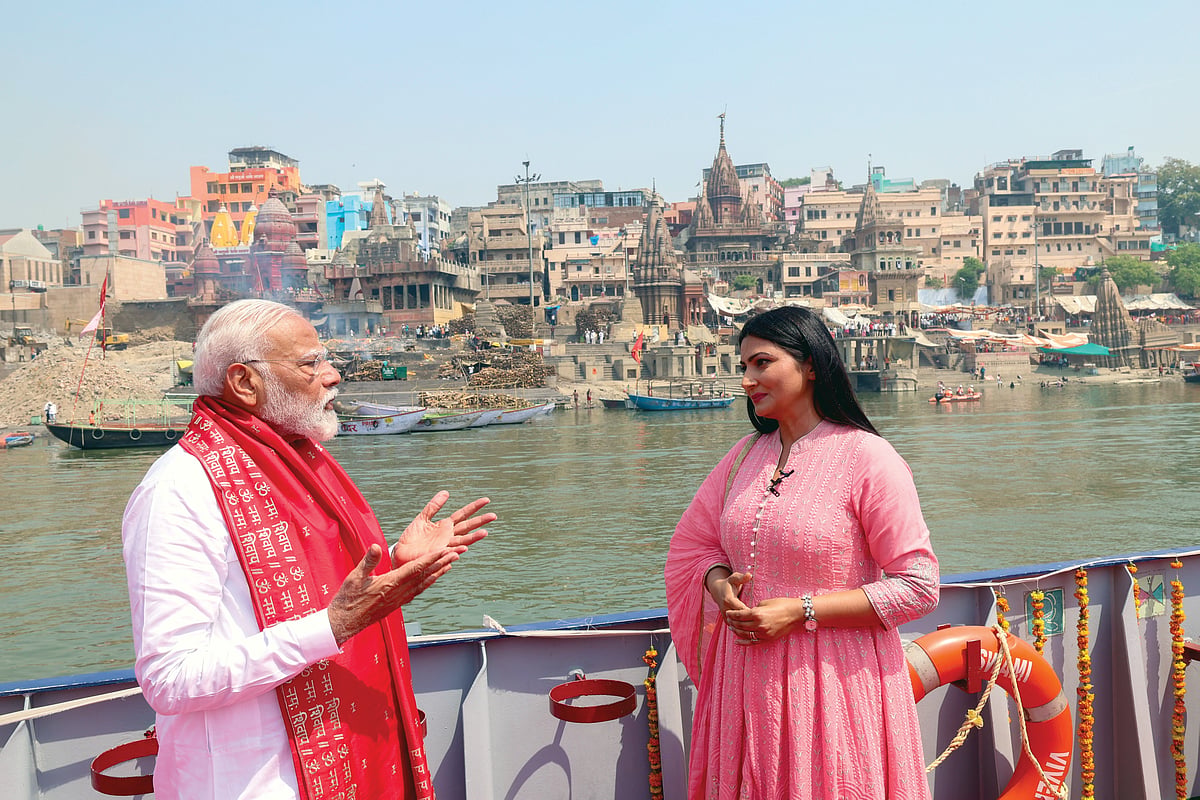With Chitra Tripathi (Aaj Tak)