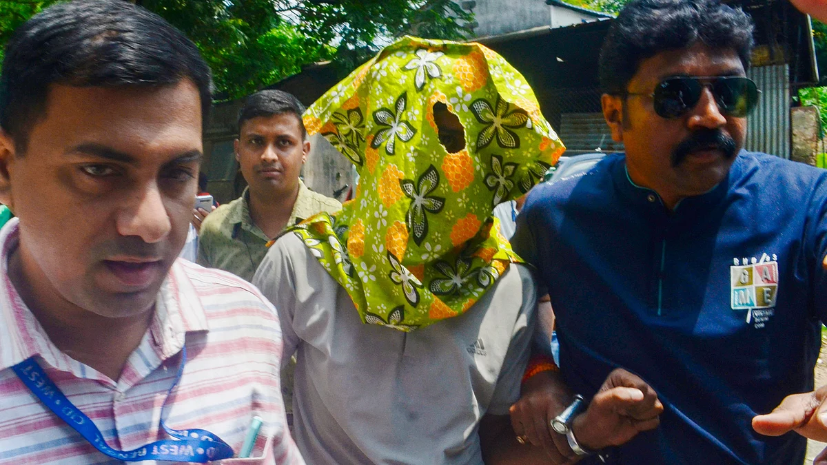The accused being produced at Barasat court on 24 May (photo: PTI)