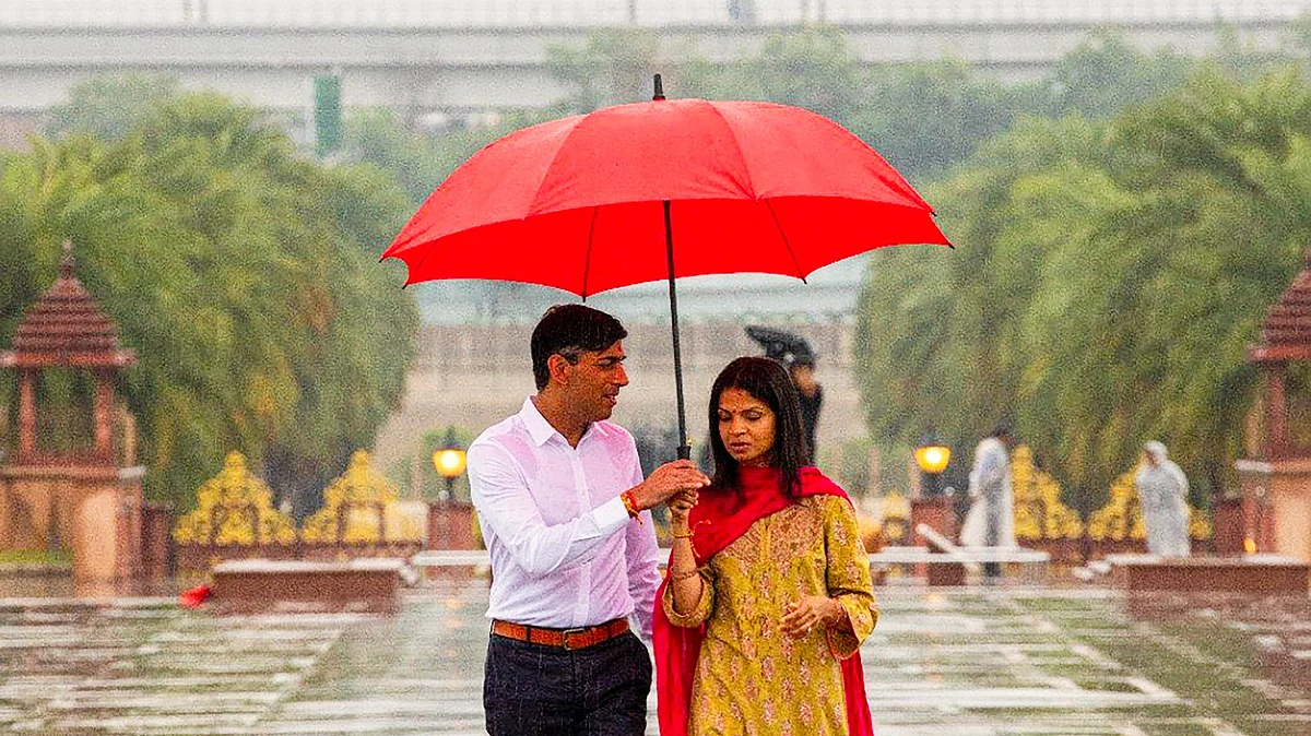 File photo of Rishi Sunak and Akshata Murty (photo: PTI)