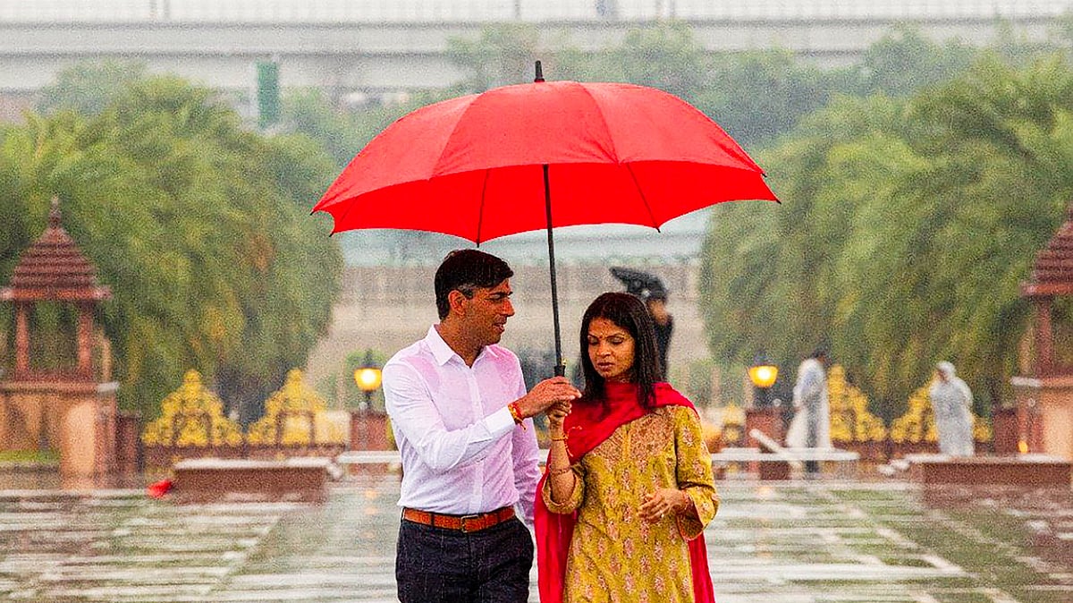 File photo of Rishi Sunak and Akshata Murty (photo: PTI)