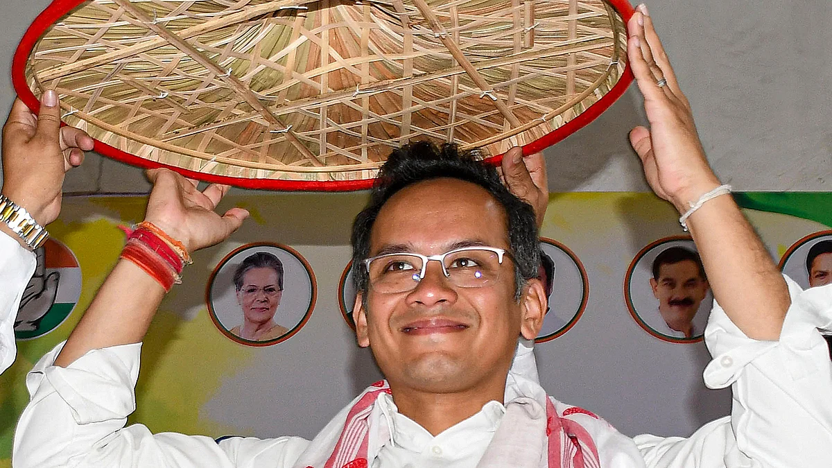 Gaurav Gogoi being felicitated in Guwahati on 7 June (photo: PTI)