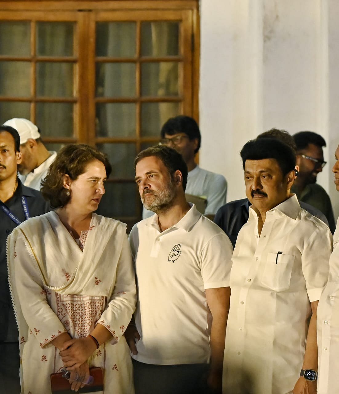 Priyanka Gandhi Vadra, Rahul Gandhi, M.K. Stalin