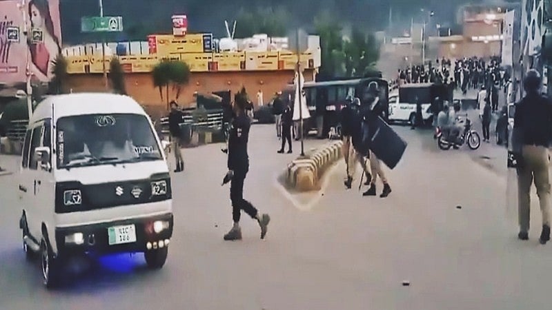 Anti-government protest in PoK (photo: IANS)