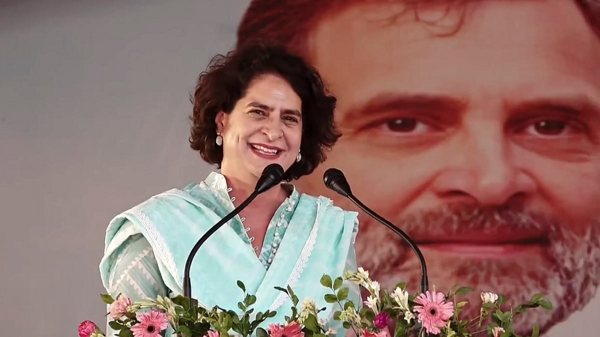 Priyanka Gandhi Vadra (shown) would have beaten Modi by 2–3 lakh votes, says Rahul Gandhi (photo: PTI)