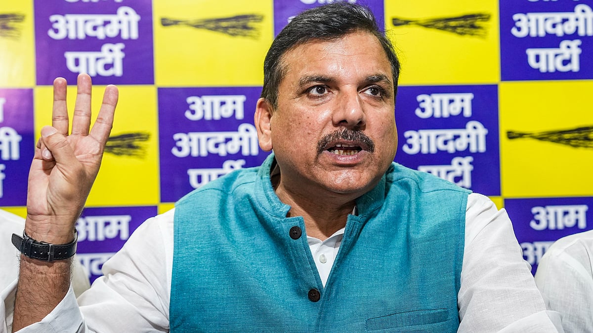 Sanjay Singh addresses a press conference in Lucknow on 8 June (photo: PTI)