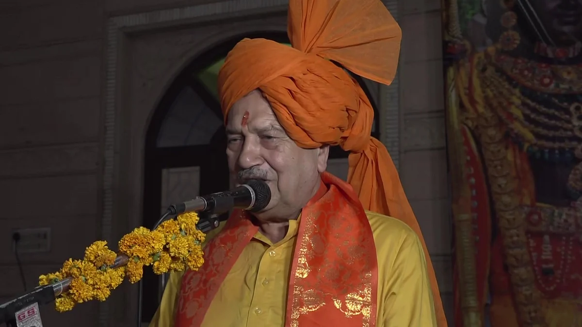 RSS leader Indresh Kumar (photo: @PTI_NewsAlerts/X)