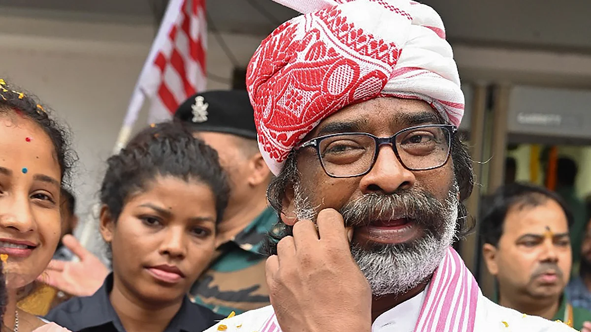 Hemant Soren in Ranchi on 29 June (photo: PTI)