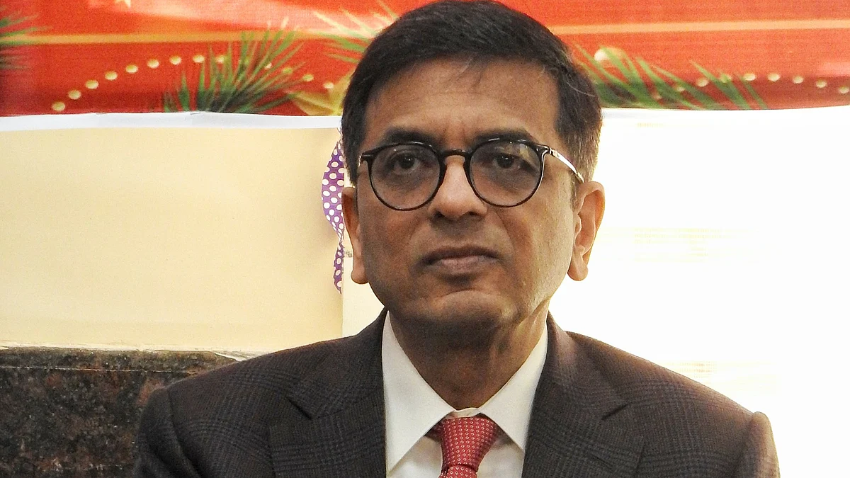CJI DY Chandrachud in New Delhi on 25 December 2023 (photo: IANS)