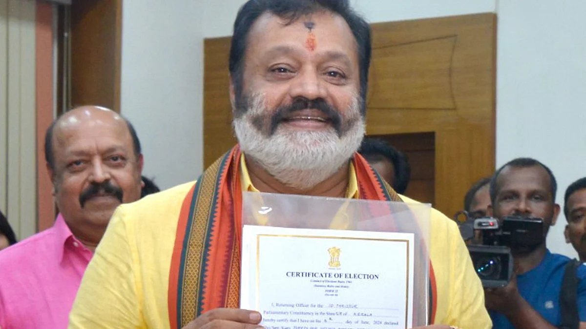 Thrissur BJP MP Suresh Gopi (file photo)
