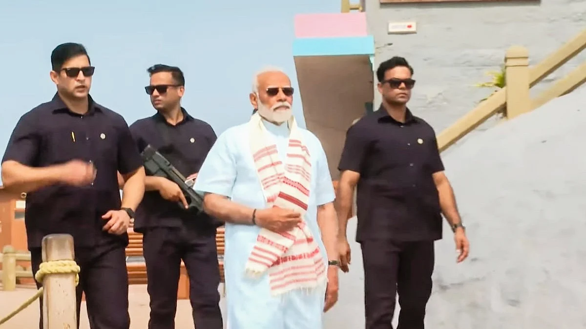 PM Modi ends his 'meditation' in Kanyakumari (photo: PTI)