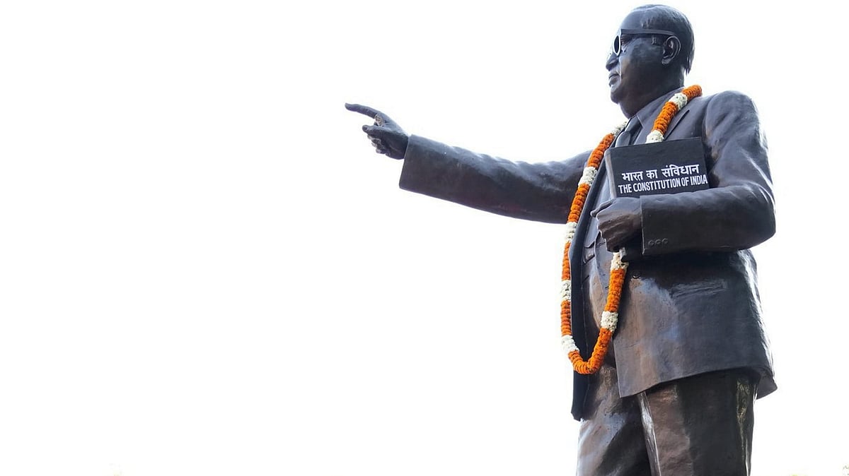 B R Ambedkar's statue at Parliament complex
