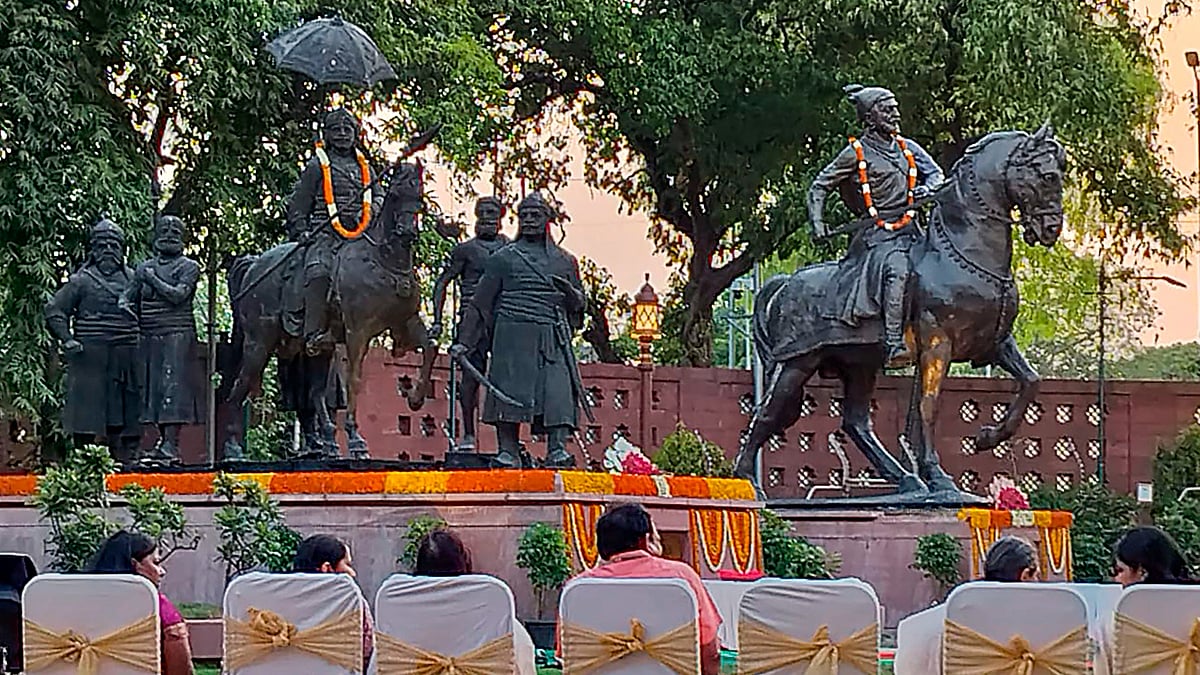 Statue of Chhatrapati Shivaji at Parliament complex