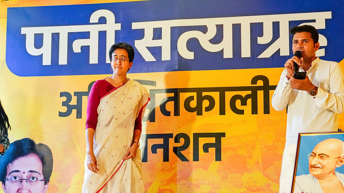 Atishi with Saurabh Bharadwaj (photo: PTI)