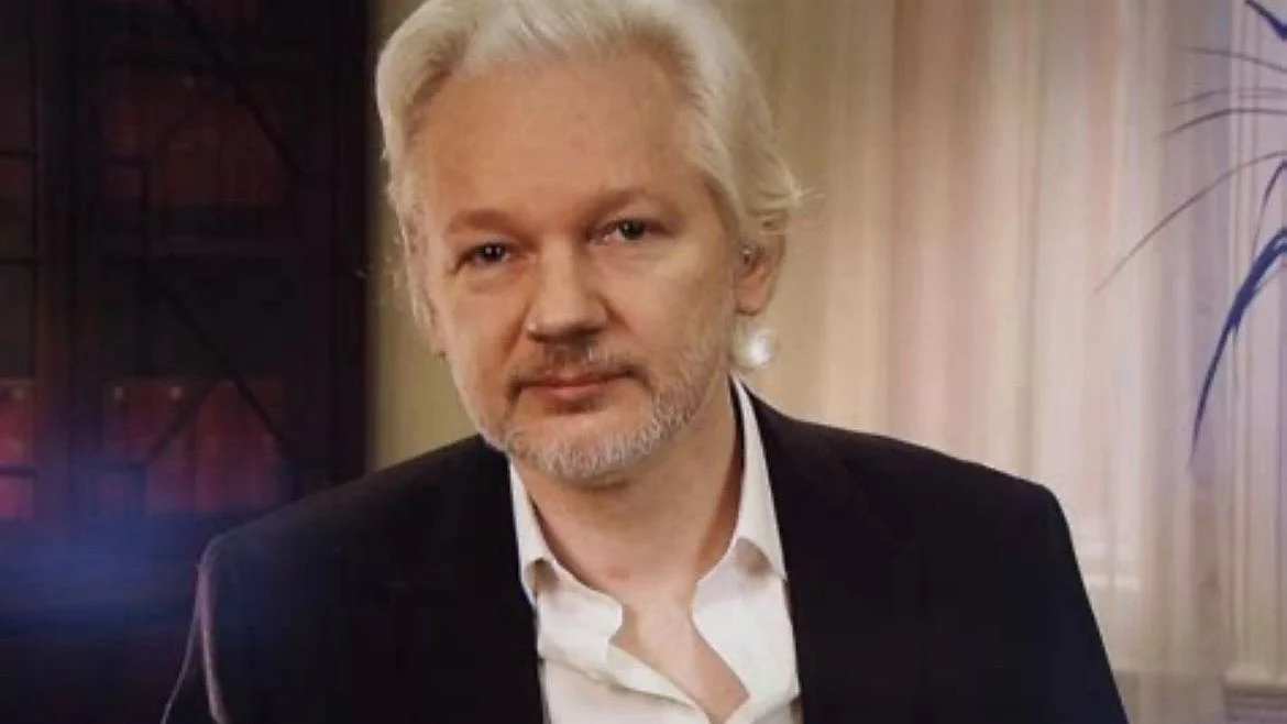 Wikileaks founder Julian Assange (photo: @jakeshieldsajj/X)