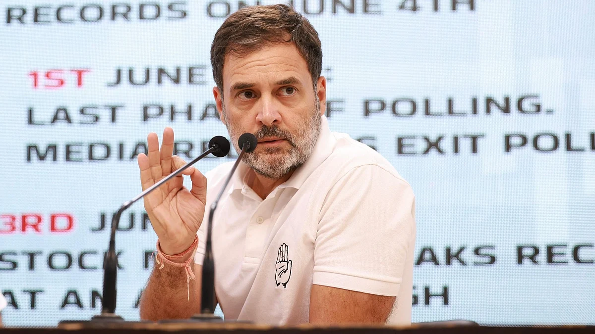 Rahul Gandhi attends a press meet on 6 June (photo: @RahulGandhi/X)