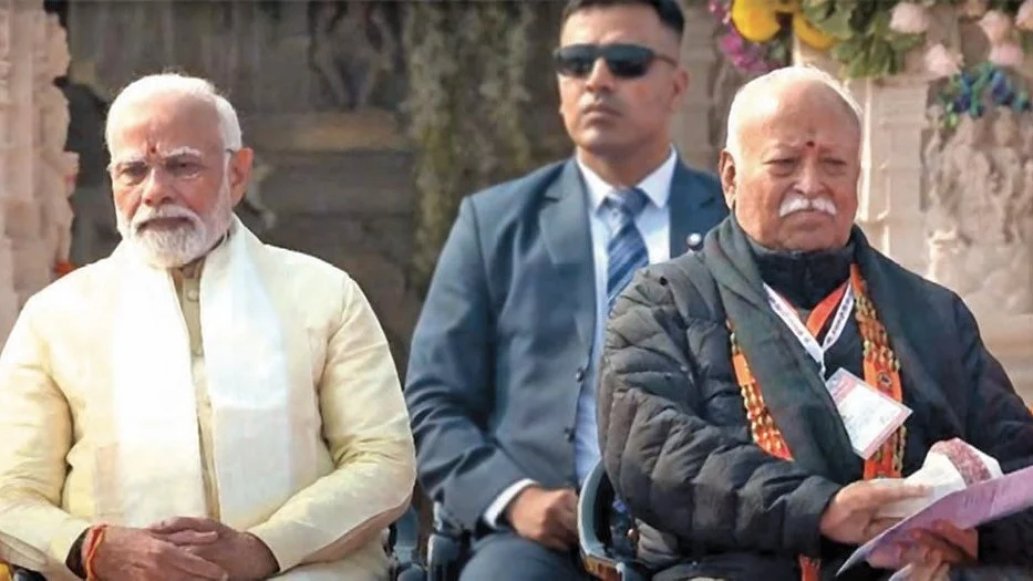 File photo of Narendra Modi (left) and RSS chief Mohan Bhagwat (photo: NH)