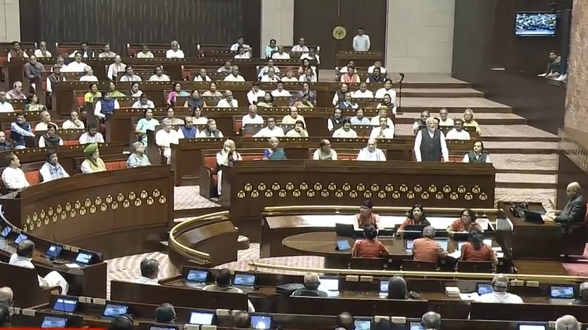Opposition walk out of Rajya Sabha during PM's speech