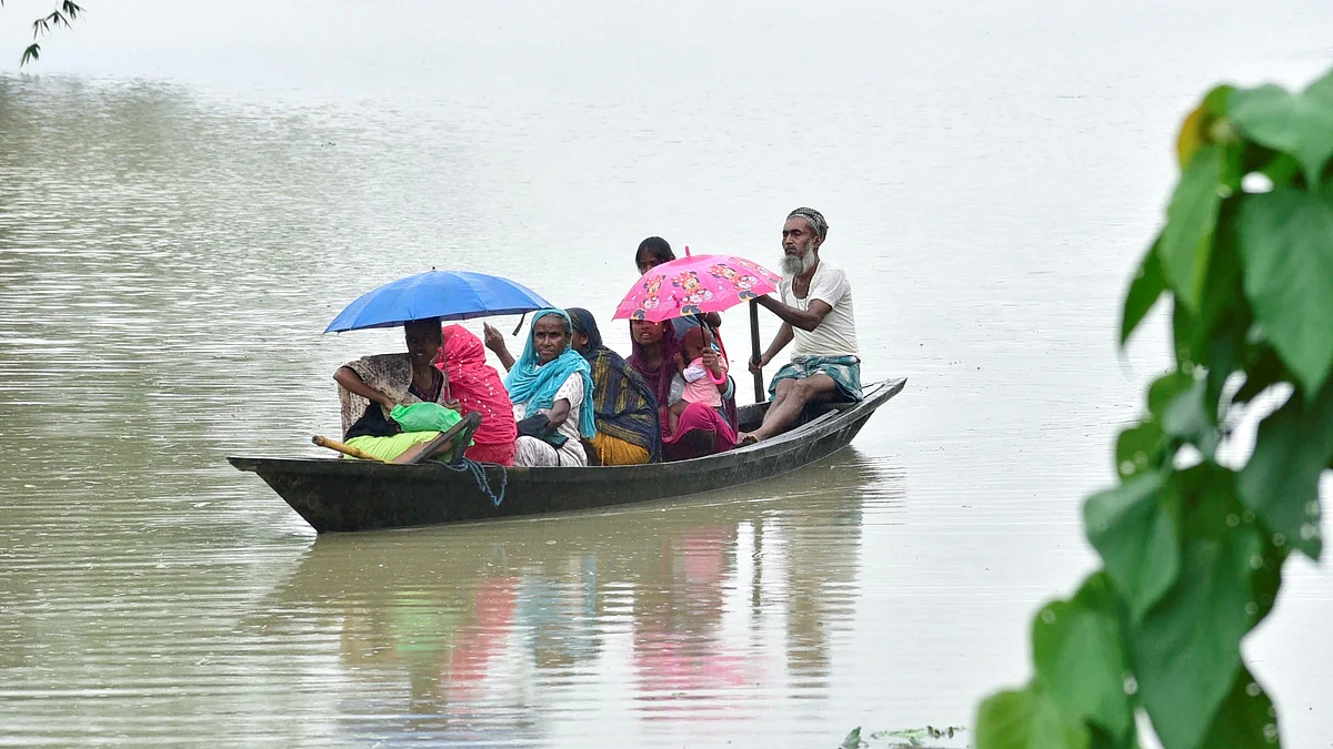 Over 6.5 lakh people reeling from second wave of flooding in Assam (photo: PTI)