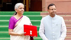 Nirmala Sitharaman with Budget 2024