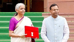 Nirmala Sitharaman with Budget 2024