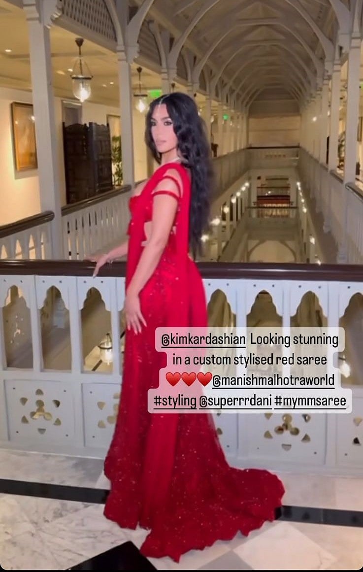 Screengrab of the Instagram story posted by Manish Malhotra