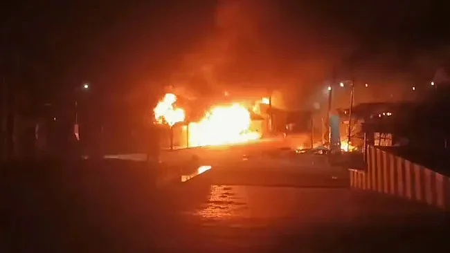 A screengrab from a video of the violence in Dhalai district (photo: @szarita/X)