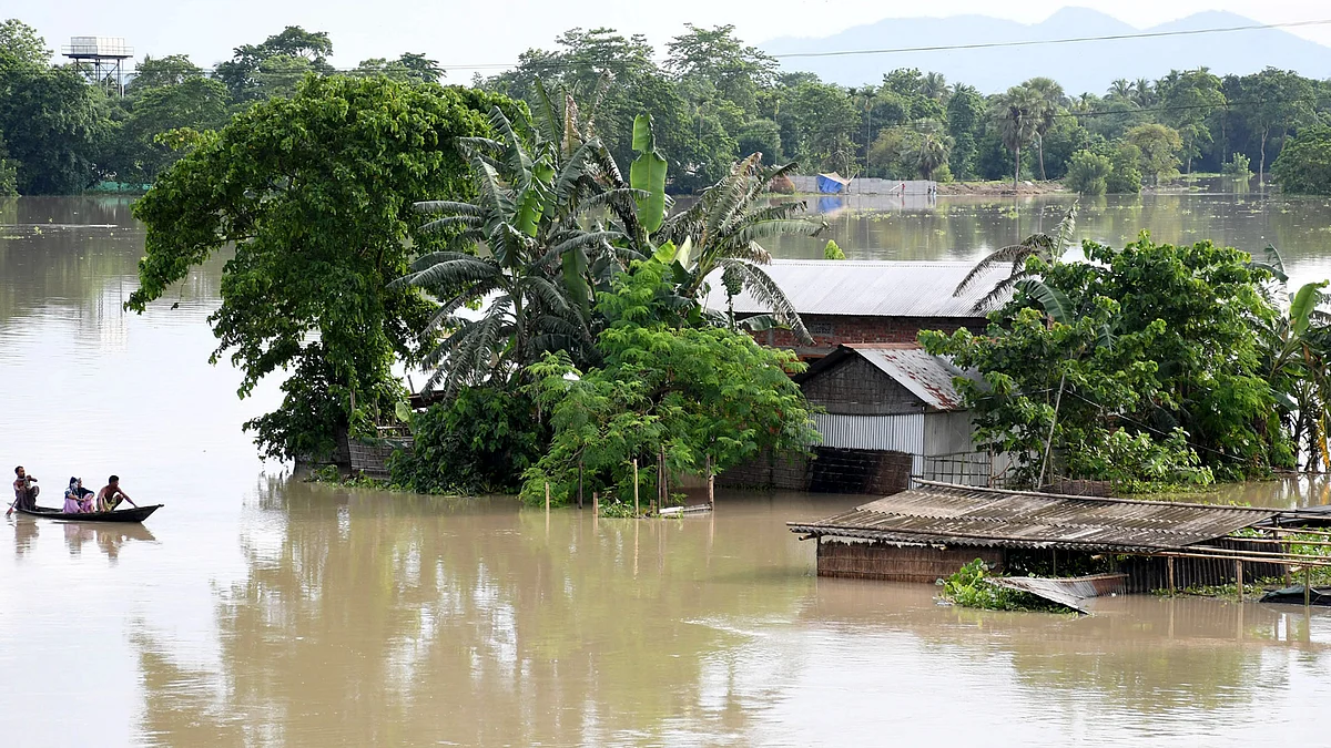 The total number of deaths due to this year's floods, landslides, in Assam has reached 56. (photo: PTI)