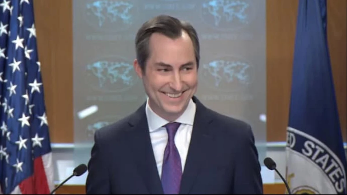 US department of state spokesperson Mathew Miller (photo: @49ers_4ver/X)
