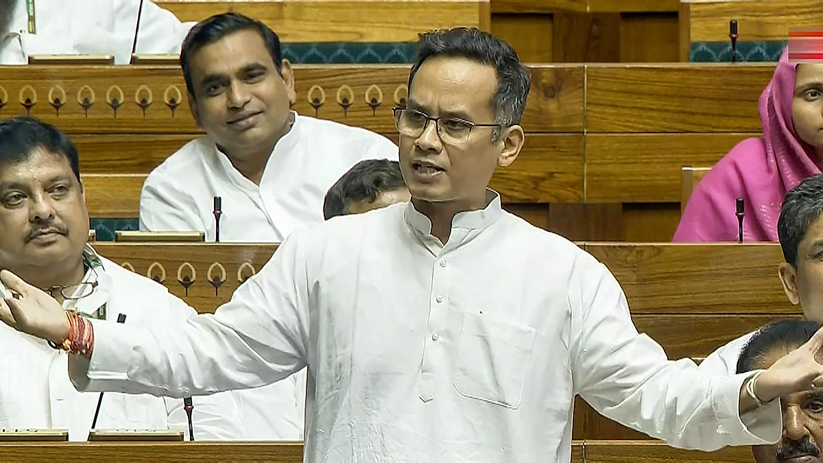 Gaurav Gogoi speaks in Lok Sabha on 2 July (photo: PTI)