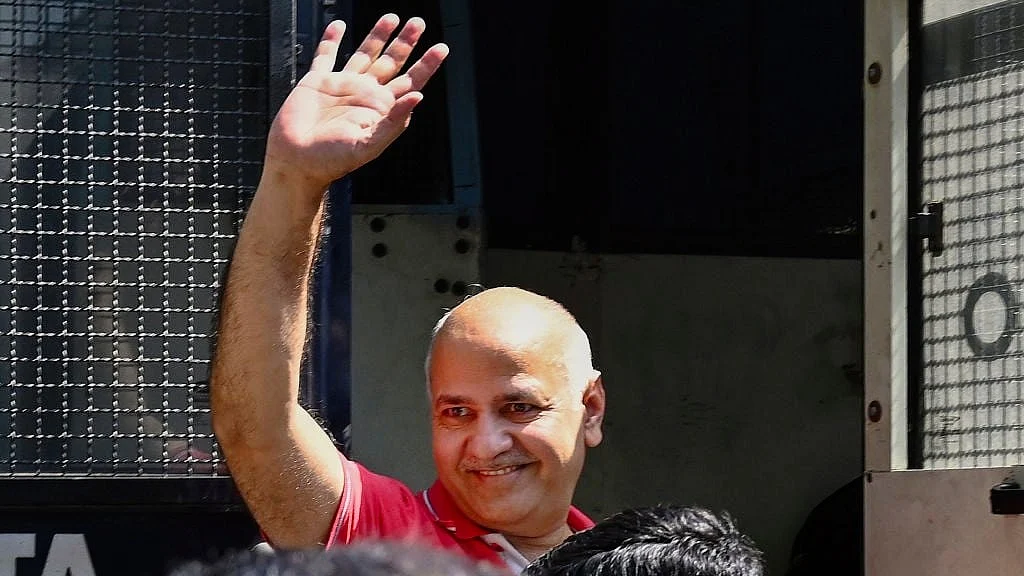 Manish Sisodia in custody (file photo)