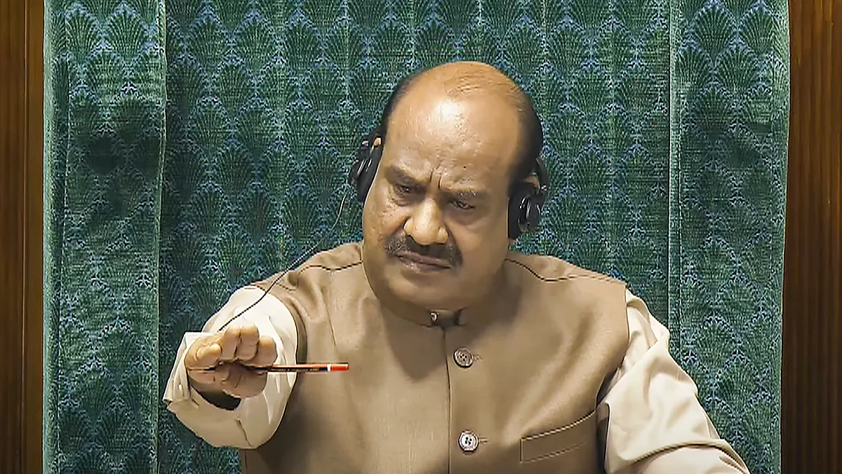 LS Speaker Om Birla conducts proceedings in the House during the Monsoon session in parliament